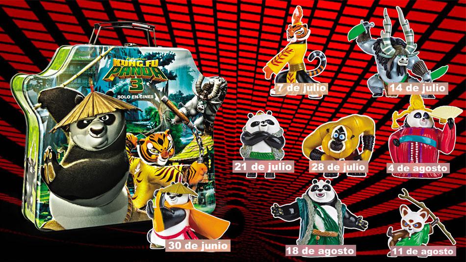 La colección de Kung Fu Panda 3 se muestra con todos los personajes.