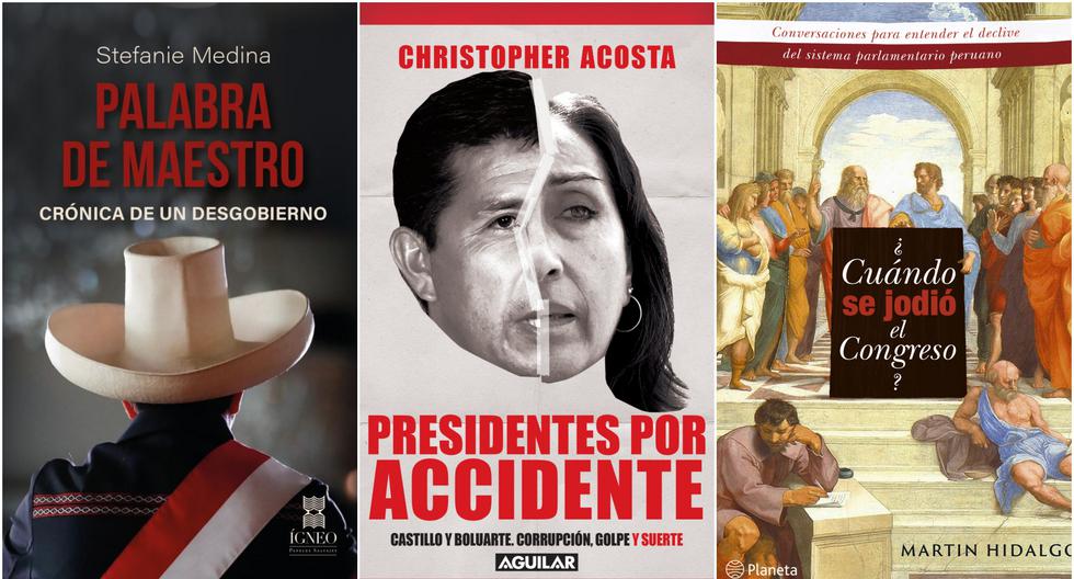 "Palabra de maestro", "Presidentes por accidente" y "¿Cuándo se jodió el Congreso" representan alguna de la oferta de libros políticos en la FIL Lima 2023.