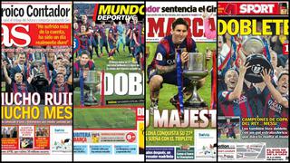 Barcelona: prensa se rindió a Messi tras ganar la Copa del Rey