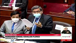 COVID-19: Hernando Cevallos confirma ante el Congreso arribo de 12 millones de vacunas para setiembre (VIDEO)