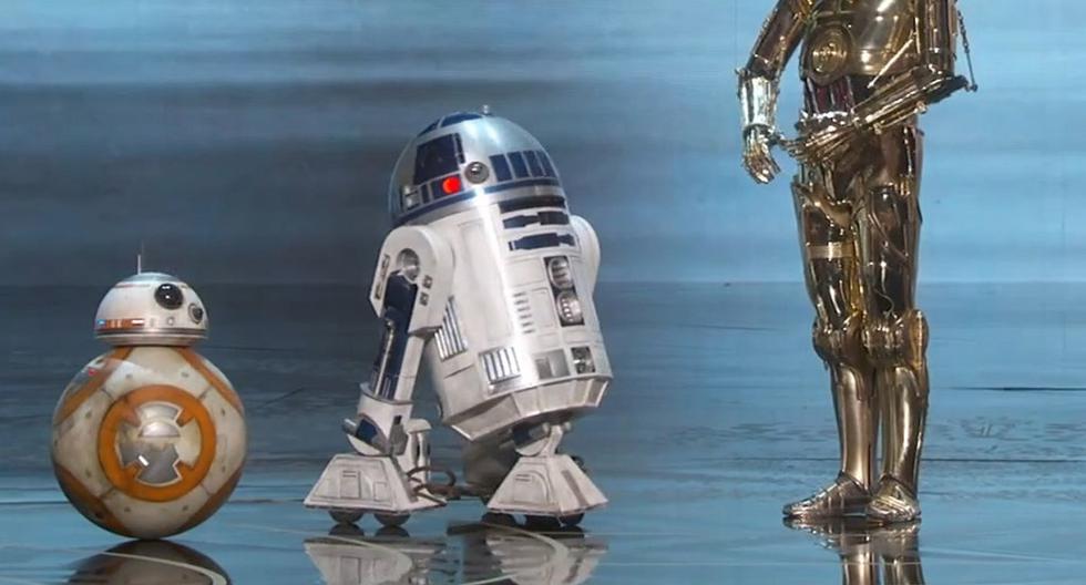 Personajes de Star Wars se dieron cita a la gala de los Premios Oscar 2016. (Foto: Captura TNT)