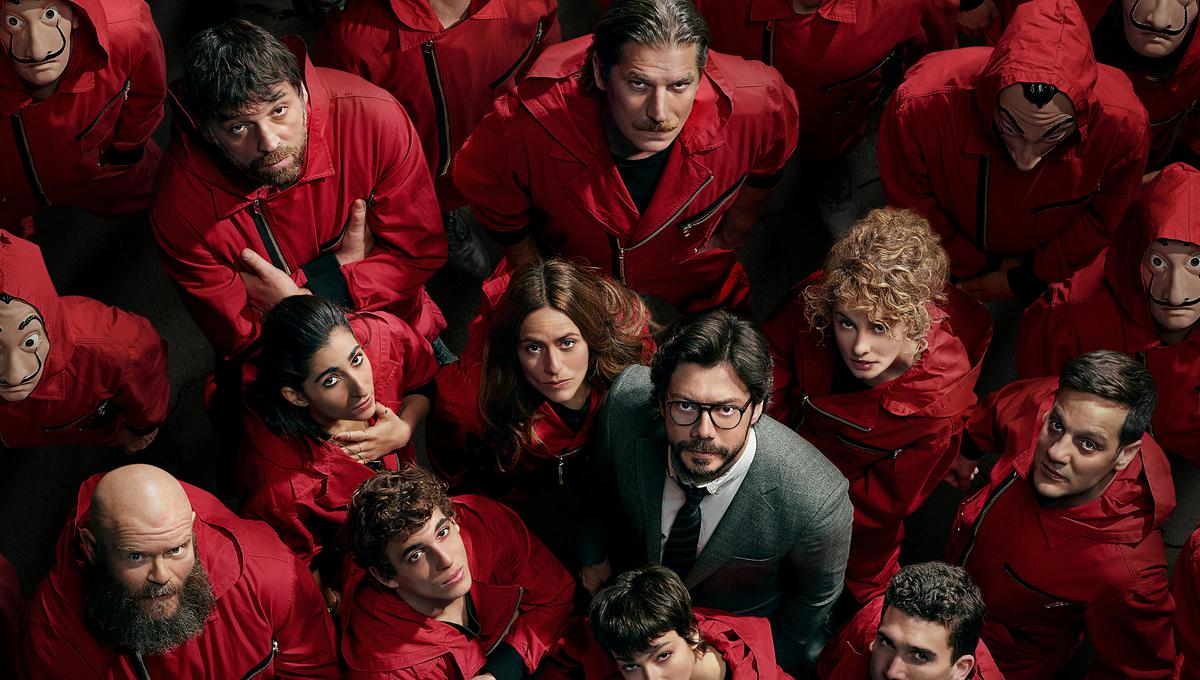 El elenco de "La casa de papel", que lanza su cuarta temporada este 2020. Una quinta temporada está confirmada. Foto: Netflix.