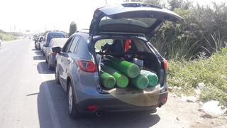 Pisco: cientos de personas forman largas colas para recargar sus balones de oxígeno | FOTOS