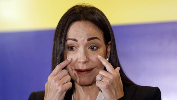 La candidata presidencial electa de la oposición venezolana, María Corina Machado. (Foto de Pedro Rances Mattey / AFP)