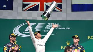Fórmula 1: Hamilton y sus eufóricos festejos por GP de Alemania