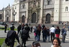 Diez detenidos tras protestas en la Plaza de Armas