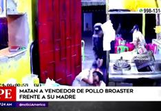 San Juan de Lurigancho: sicario asesina de varios balazos a joven frente a su madre | VIDEO