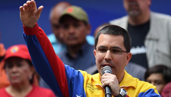 Según el canciller venezolano, Jorge Arreaza, la intención del bloqueo total de los bienes estatales de su país en Estados Unidos tiene como objetivo avanzar en "la guerra geopolítica" del gobierno de Trump contra Rusia y China. (AFP).