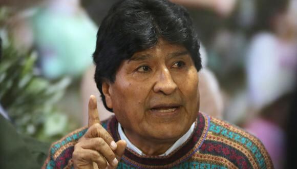 El expresidente de Bolivia, Evo Morales, participa durante una conferencia de prensa, el 11 de abril de 2024, en La Paz, Bolivia. (Foto de Luis Gandarillas / EFE)