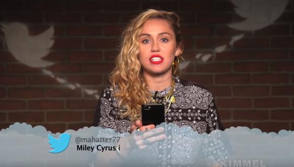 Miley Cyrus, Pink y otras estrellan sufren al leer 'tuits' crueles de sus seguidores en el programa Jimmy Kimmel Live. (Foto: YouTube)