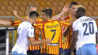 Patric mordió ‘a lo Luis Suárez’ a Donati en el Lazio vs. Lecce y se fue expulsado | VIDEO