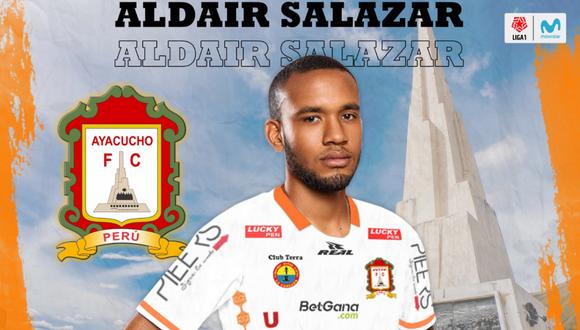 Aldair Salazar defenderá la camiseta de Ayacucho FC en la temporada 2021 | Foto: @fc_ayacucho