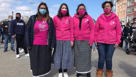 Las activistas han salido a las calles este año para protestar por el trato a las mujeres. (MUJERES EN IGUALDAD BURELA).