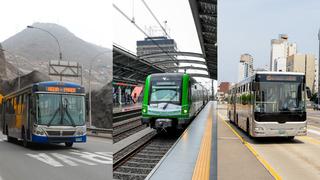 Conoce los horarios del Metropolitano, Corredores Complementarios y el Metro de Lima este domingo 2 de octubre