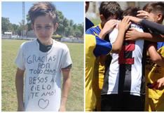 El emotivo mensaje de un niño de 11 años que le dedicó el gol a su madre recién fallecida 
