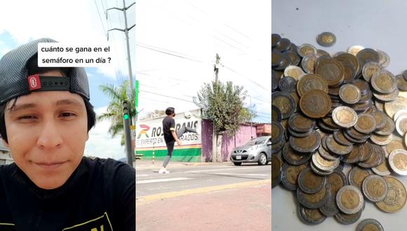 Un artista callejero enseña cuánto puede llegar a ganar al día haciendo dominadas en un semáforo. | Crédito: @alexstylers / TikTok