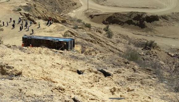 Once fallecidos tras caída de bus a un abismo en Huancavelica