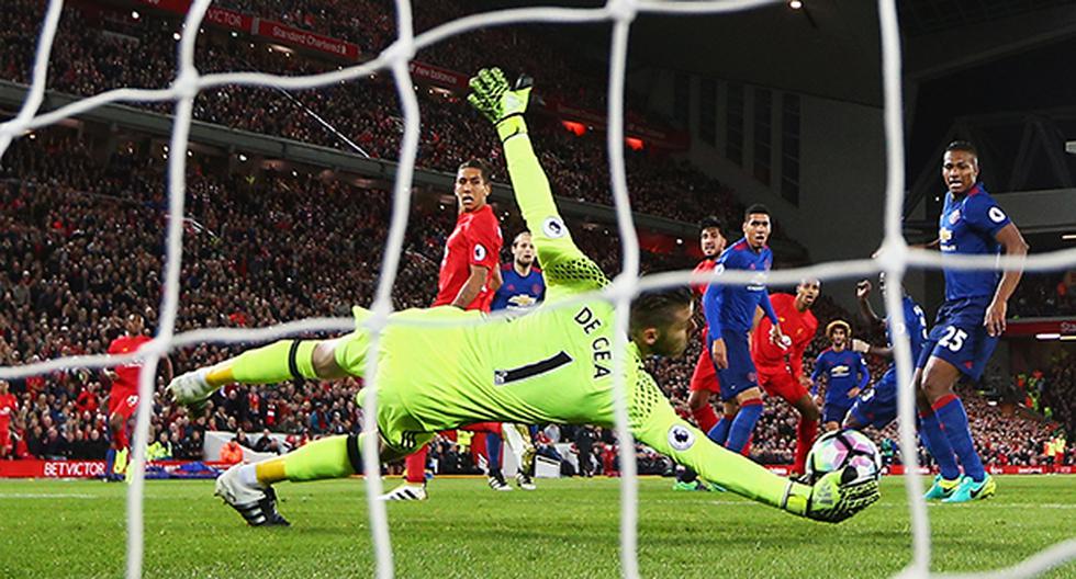David De Gea sorprendió a todos al salvar al Manchester United ante Liverpool con sus atajadas espectaculares, en especial una donde salvó un gol cantado de Philippe Coutinho. (Foto: Getty Images)