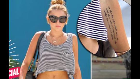 Los diez mejores tatuajes de Miley Cyrus [VIDEO]