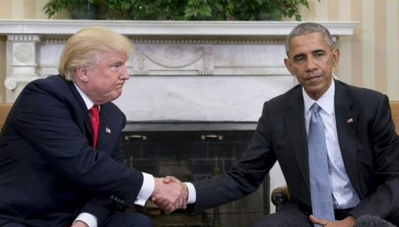 Barack Obama le traspasó su puesto a Donald Trump. (Getty Images).