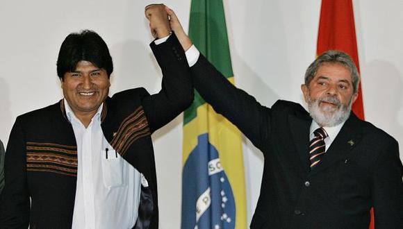 Evo Morales y el entonces presidente Lula da Silva en el 2007, durante una actividad oficial en el Palacio de Planalto. (Foto: AFP)
