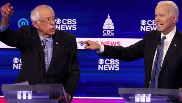 Bernie Sanders y Joe Biden se disputan la candidatura demócrata.  (Foto: Getty Images, vía BBC Mundo).