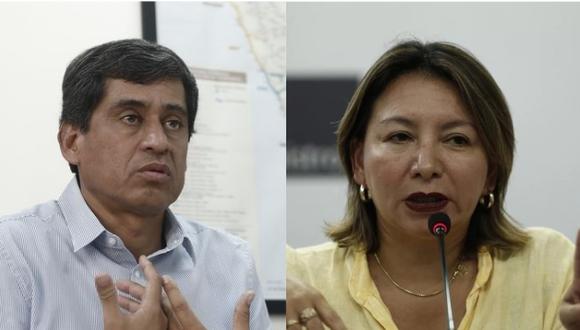En la imagen, los ministros Carlos Lozada (Transportes y Comunicaciones) y Rocío Barrios (Producción). (Foto: GEC).
