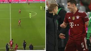 Pavard tuvo ir al baño de emergencia durante el Bayern Munich vs. Wolfsburgo | VIDEO