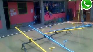 Vía WhatsApp: alumnos estudian en colegio inundado en Huánuco