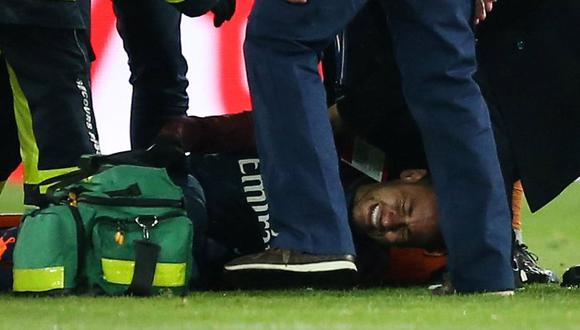 Neymar víctima de un esguince de tobillo a nueve días del PSG vs. Real Madrid. (Foto: AFP)