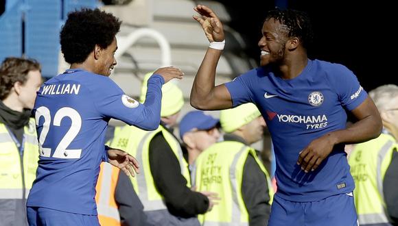 Chelsea sufrió bastante para imponerse ante el sorprendente Watford en condición de local. La figura del encuentro fue Michi Batshuayi, quien concretó un doblete. (Foto: AFP)