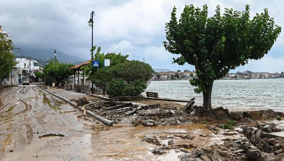 Las autoridades griegas han descrito la tormenta "Daniel" como un fenómeno meteorológico "inédito". Foto: HATZIPOLITIS NICOLAOS | EFE