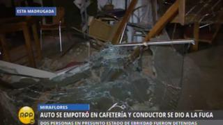 Miraflores: ciudadano chileno empotró camioneta en cafetería