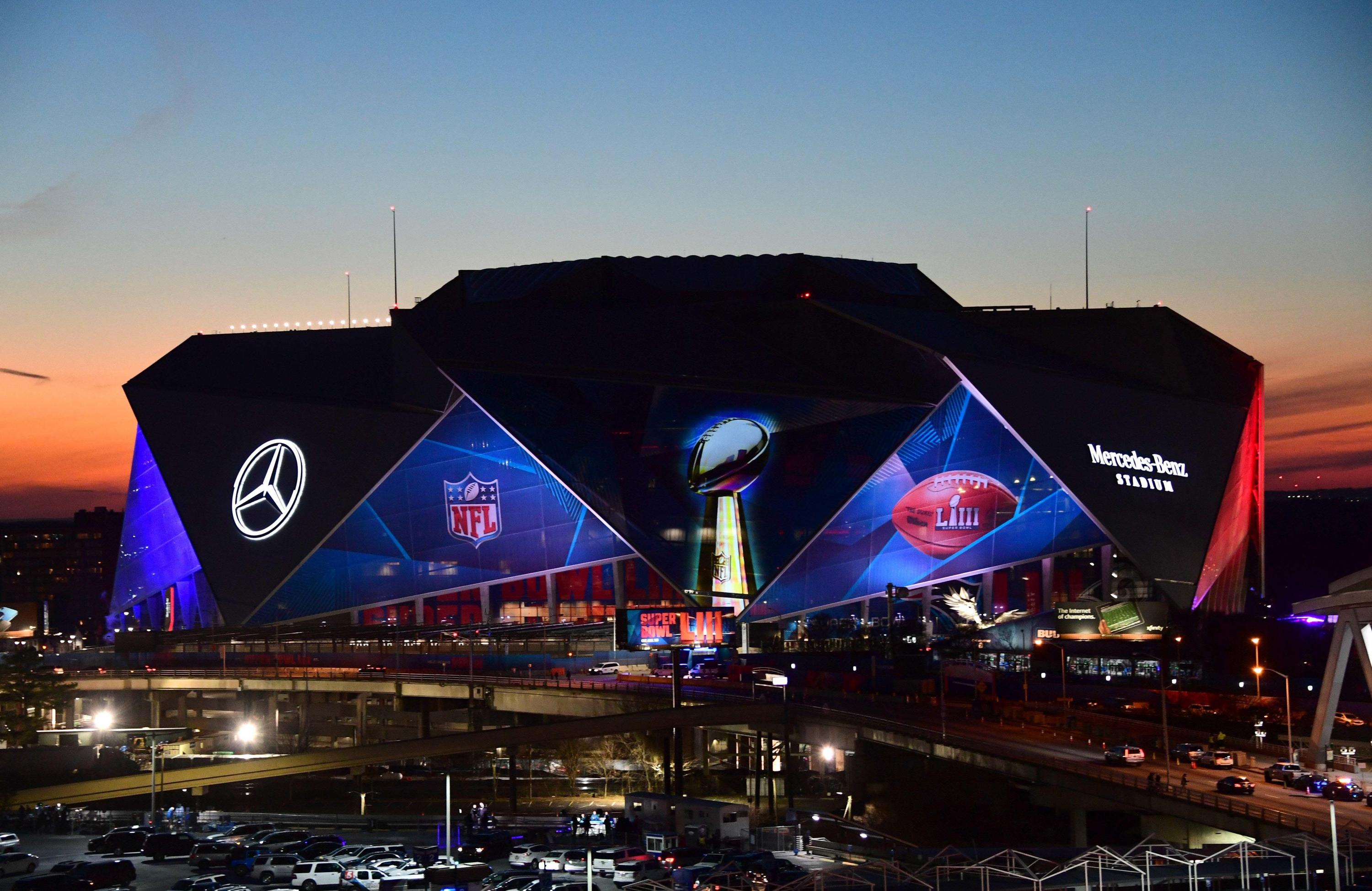 El Mercedes Benz-Stadium será el escenario del Super Bowl 2019. (Foto: AFP).