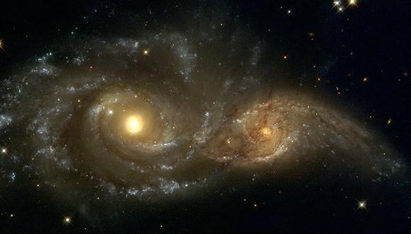 Dos galaxias en espiral. (Foto: NASA)