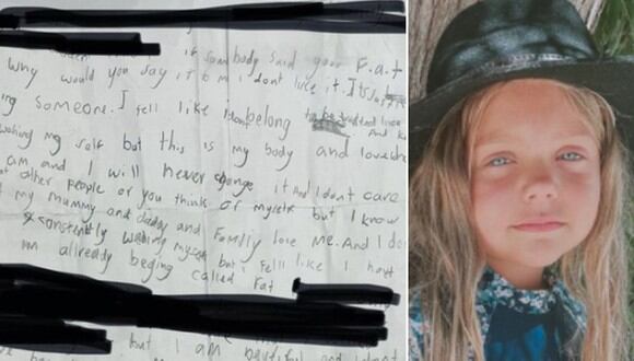 La carta que escribió una niña luego que otra pequeña le dijera gorda ha llamado fuertemente la atención en Internet. (Foto: melwatts / Instagram)