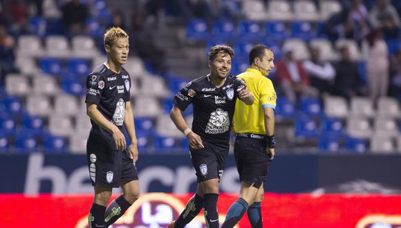 Pachuca no tuvo problemas para vencer a domicilio a Puebla por la jornada 14 del campeonato. El argentino Sebastián Palacios marcó 4 goles. (Foto: EFE)