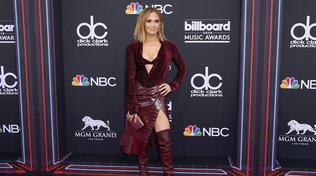 Jennifer López en la alfombra roja del Billboard 2018. (Foto: Agencias)