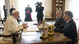 Vaticano: El cara a cara de Santos y Uribe ante el Papa [FOTOS]