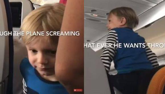 Facebook: niño "endemoniado" convierte en pesadilla el viaje en avión de estos pasajeros