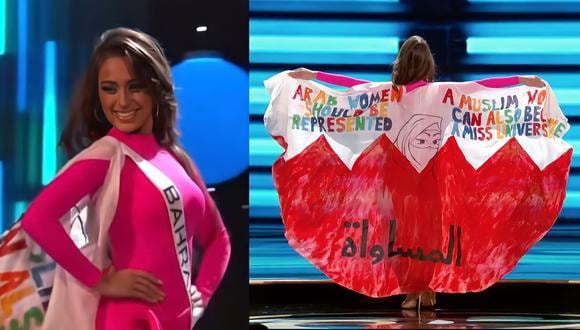 Clavijas Leyenda Seguro Miss Universo 2022: ¿Por qué Evlin Khalifa no usó traje de baño y qué  significó el mensaje de su capa? | Desfile preliminar | TVMAS | EL COMERCIO  PERÚ