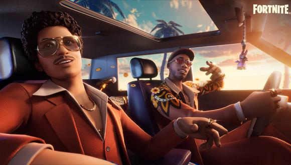 Bruno Mars y Anderson .Paak son los personajes que ofrecerá el nuevo torneo del popular videojuego. | Foto: Epic Games