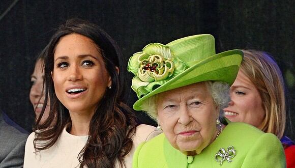 La reina Isabel II del Reino Unido y Meghan de Sussex. (Foto: AFP)