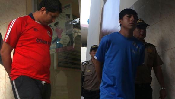 Dos de los tres capturados en Trujillo. (Foto: PNP)