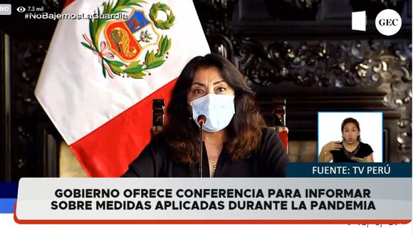 Ejecutivo informó el balance de las medidas tomadas frente a la segunda ola por COVID-19.(Captura: TV Perú)