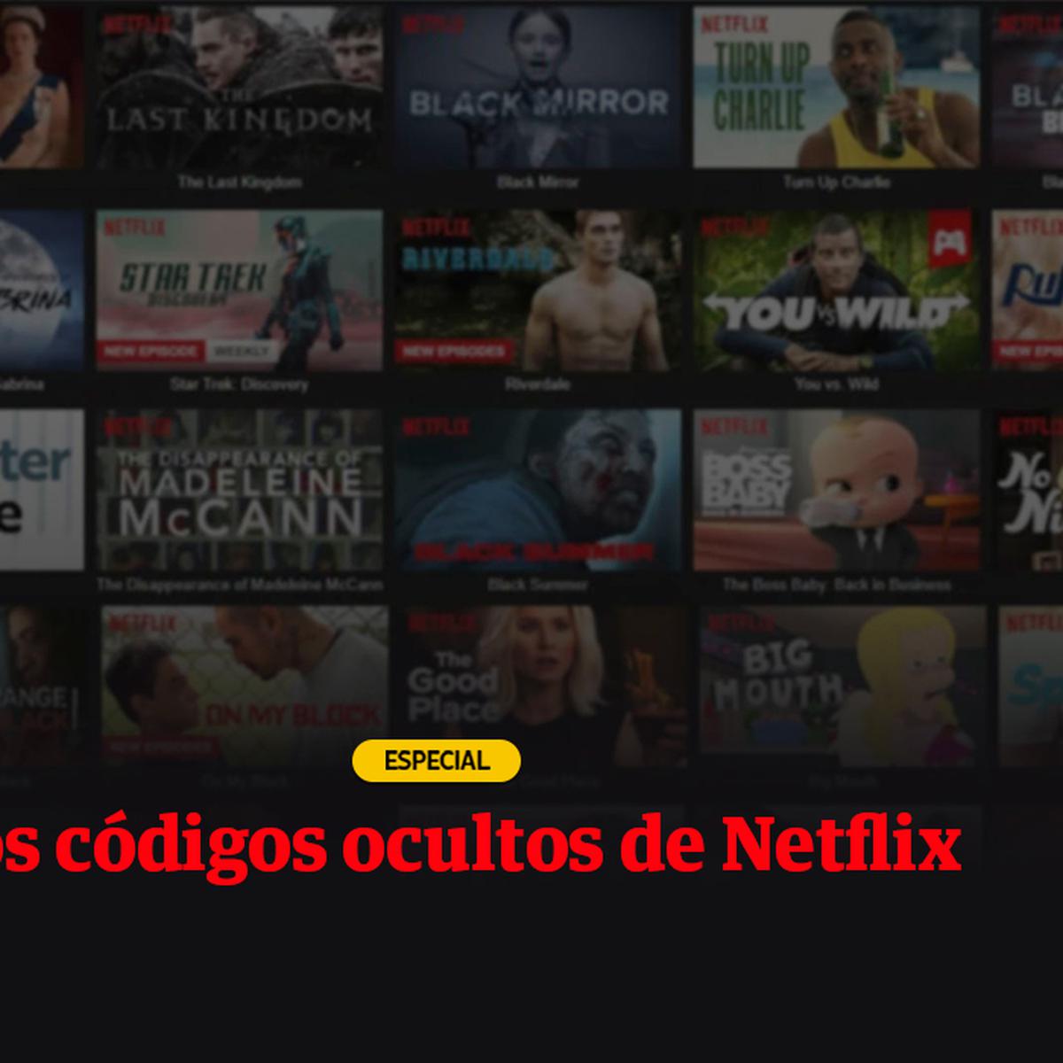 Lista actualizada: Códigos de Netflix para ver contenido oculto