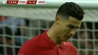 Cristiano Ronaldo falló una clara oportunidad de marcar el 1-0 a favor de Portugal