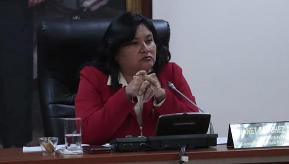 Janet Sánchez renunció formalmente a la bancada de Peruanos por el Kambio. (Foto: Hugo Pérez / GEC)