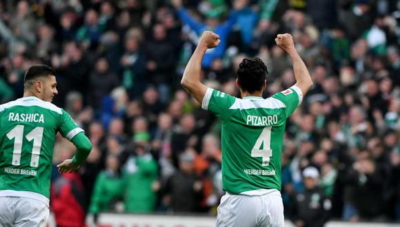 El mensaje de agradecimiento de Claudio Pizarro a los fanáticos de Werder Bremen. (Foto: AFP)