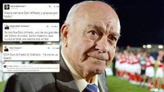 El fútbol mundial rinde tributo a Di Stéfano vía twitter